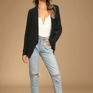 Miss Punctuality Black Lightweight Blazer